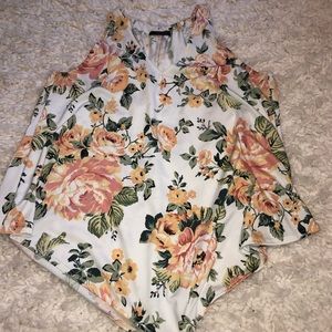 White Tank Top with Flower design